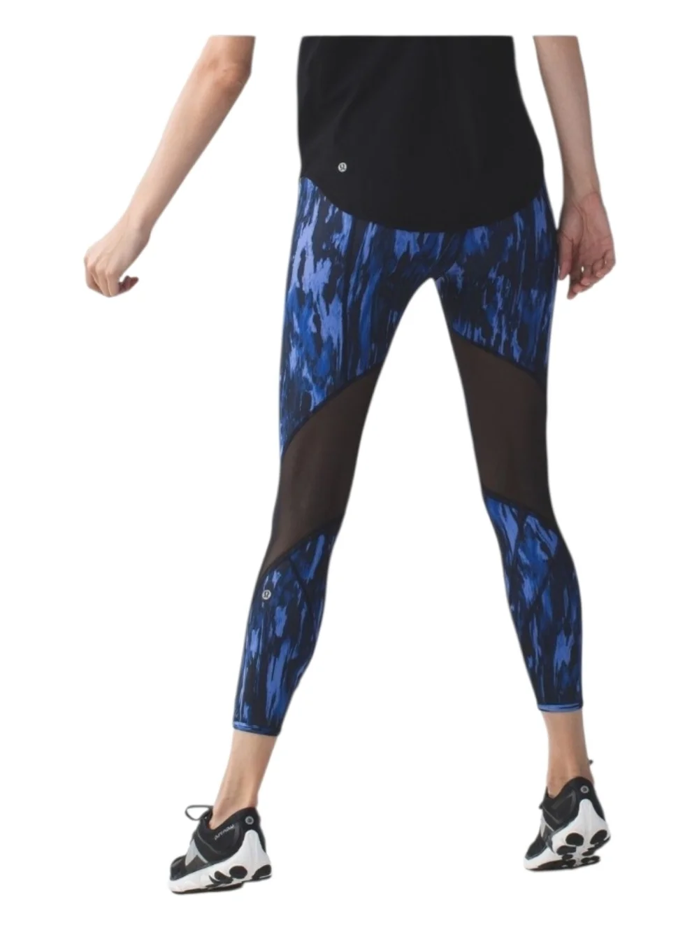 Lululemon Womens Blue Painted Animal Sprinkler All Meshed Up Leggings 4
